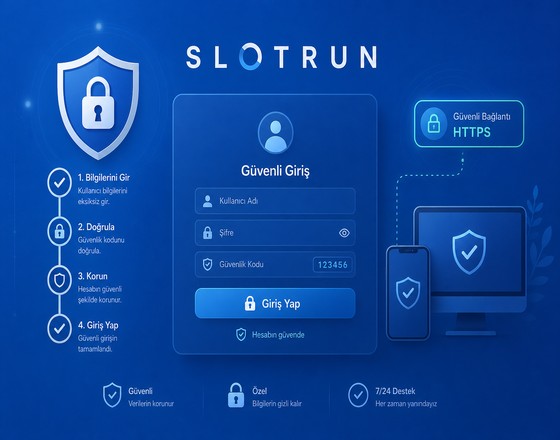 Slotrun Güvenli Giriş Adımları Görseli