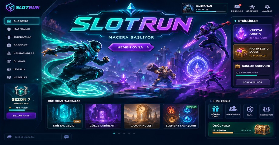 Slotrun Platform Ana Ekran Görseli